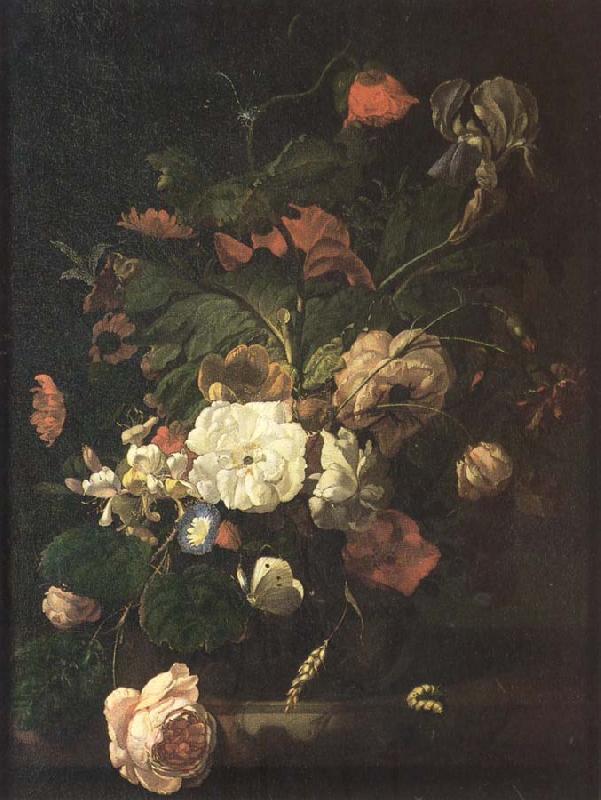 Rachel Ruysch Flowers in a vase France oil painting art